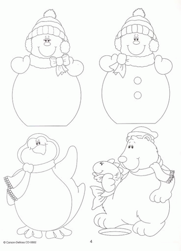 Bałwany kolorowanki